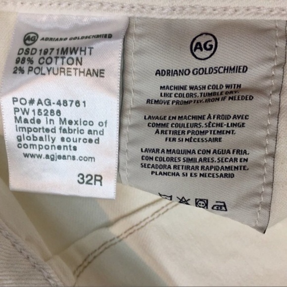 AG Adriano Goldschmied Rosie Workwear Wide Leg Jeans White 
Size 32 - Picture 7 of 12